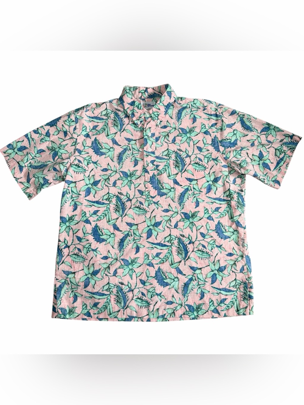 VTG Reyn Spooner Men’s Pullover Hawaiian Shirt Sz XL Reverse Floral Print Pink